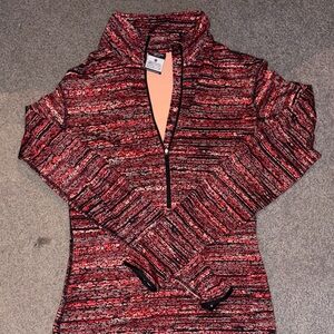 Nike Women's Red and Black Sweater